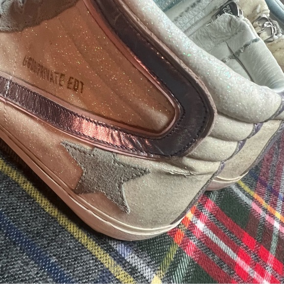 Golden Goose Gray Glitter Slide High Top Sneakers 40(9) - Picture 4 of 12